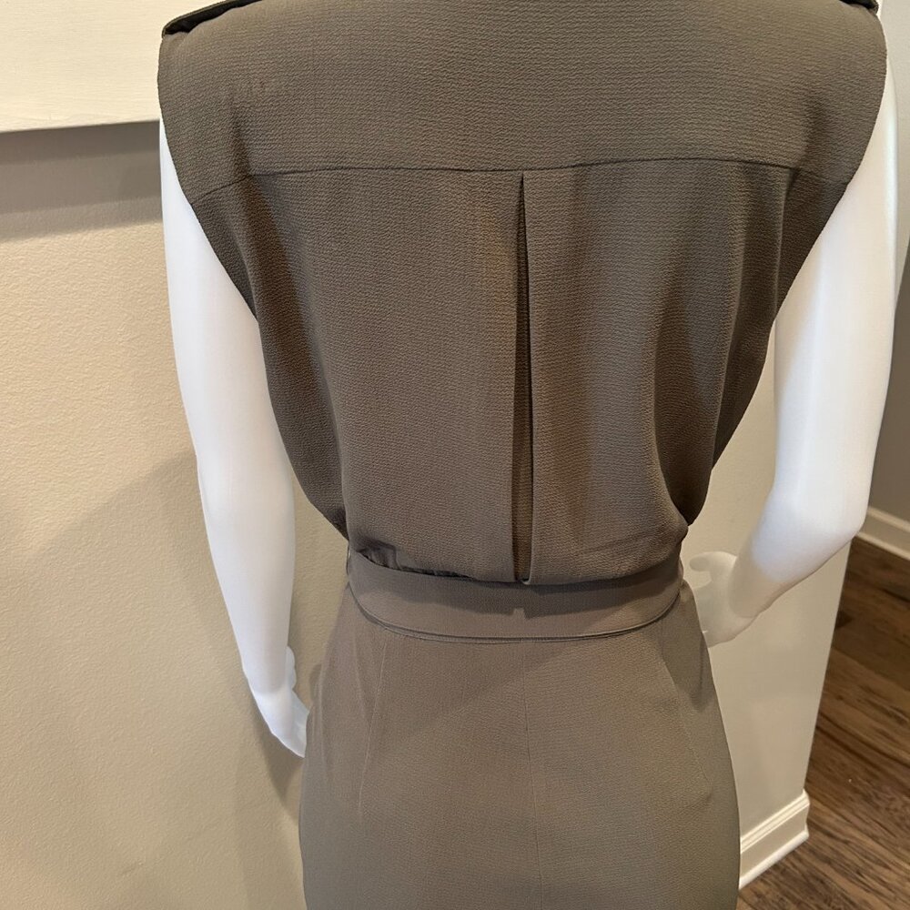 Bebe Olive Green Surplice Sleeveless Jumpsuit - Picture 6 of 6